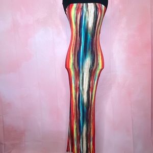 Fashion Nova colorful tie dye maxi dress